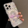 Mobile Phone Case for Women with High-end Feel, Light Luxury Feather Gauze Magnetic Suction Case, for Apple Phone Case Magnetic Suction Lens