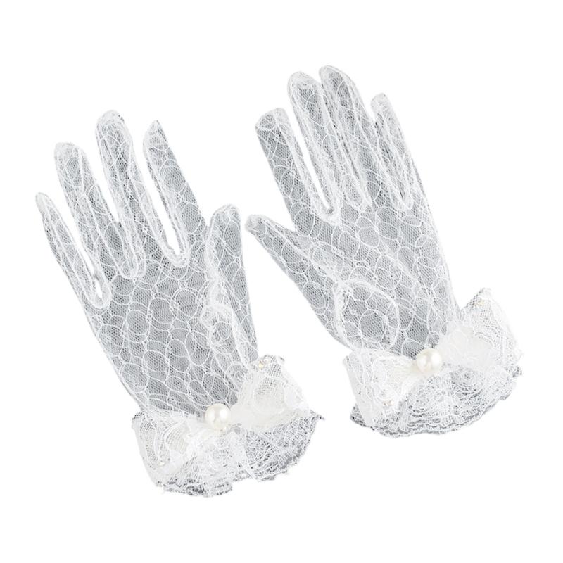 Bridal Gloves Prom Accessory for Operas Concert Stage Shows Evening Banquet Dancing Lace Gloves Photo Props
