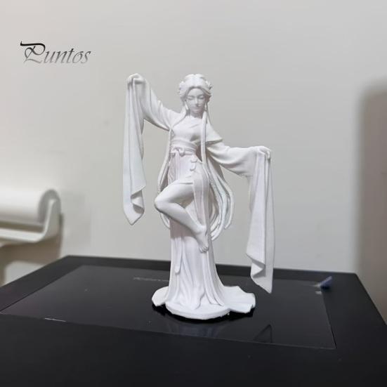 Chinese Style Dancing Girl Ornament 3D Printed Ancient Dancer Ornament, Elegant Flowing Water Sleeve Figurine, Fine Traditional Oriental Aesthetic