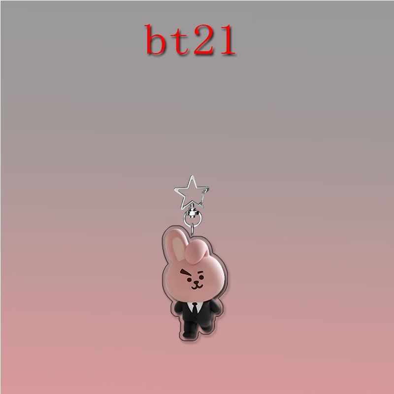 

Акриловый держатель для брелоков BT21 - Милый брелок-звездочка для сумок - Портативный декор для школьных сумок - Атрибутика кумиров