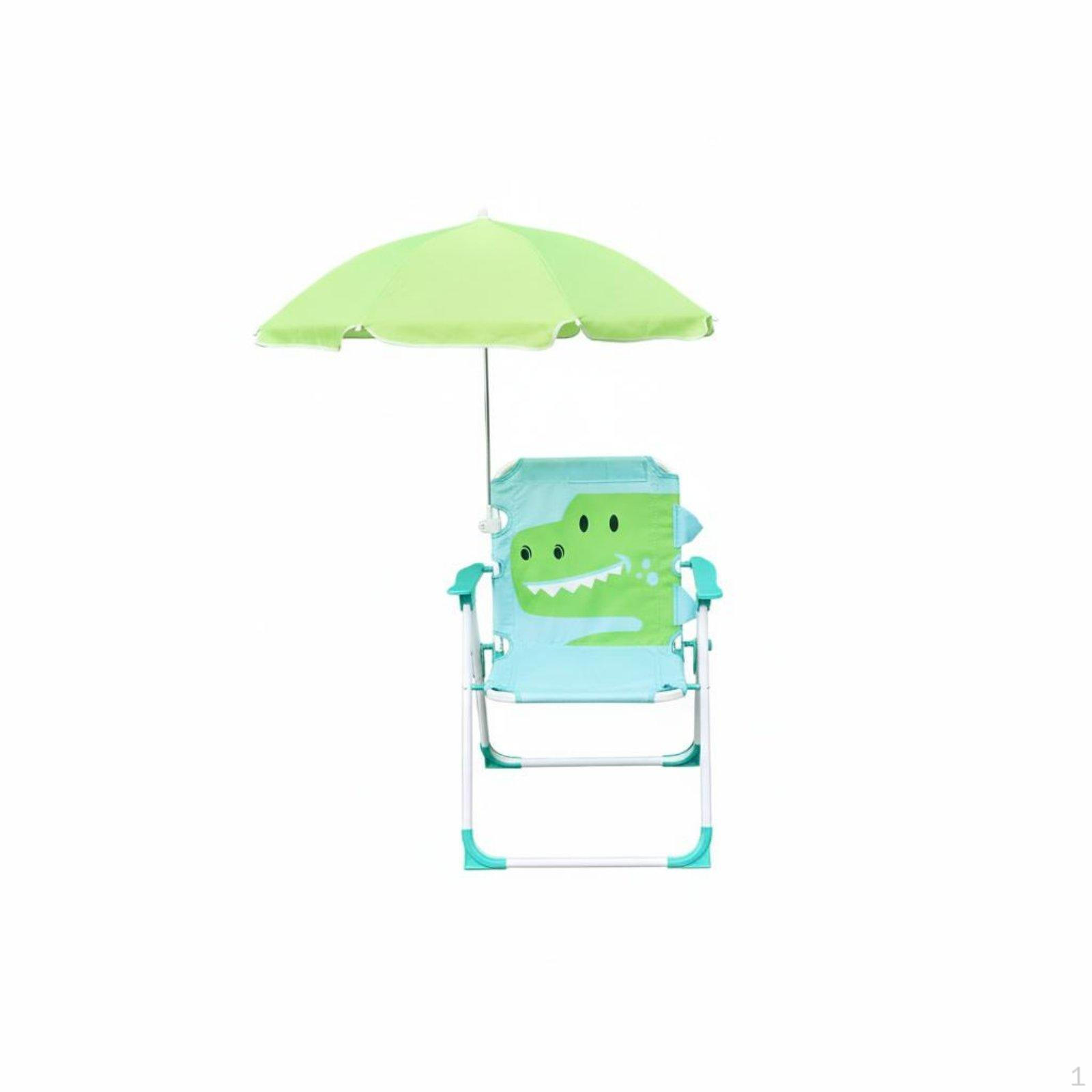 Kids Beach Chair with Umbrella Foldable Design Young Child Patio Canopy Lightweight for