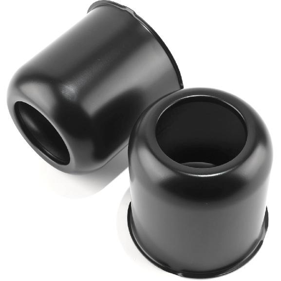 2Pcs 4.25" Push Through Wheel Center Caps Stainless Trailer Open Ended Hub Cap for Truck SUV RV Boat Wheel Rim (Fit 4.25" Bore 4.33" H Matt Black)