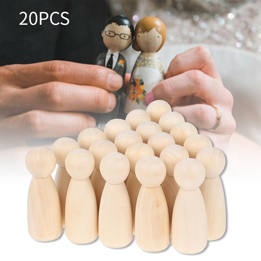 30/20Pcs Unfinished Wooden Trees DIY Wood Mushroom Blank Painting Tree Toy Christmas Tree Decoration 10 Styles Craft Supplies