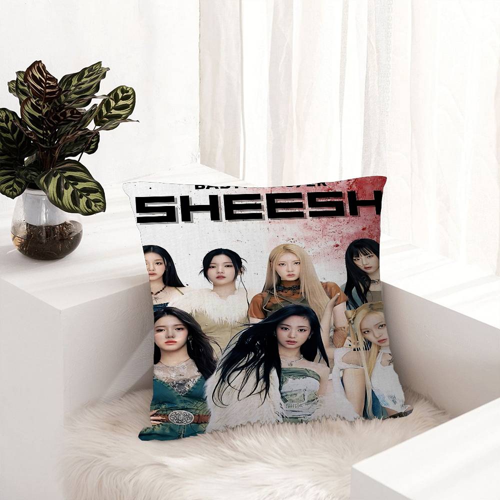 Kpop B-Babymonster Anime Cushion Cover Inches Farmhouse Decor Home Throw Pillow Covers For Couch Decorations