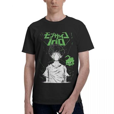 Mob Psycho 100 Anime Manga Strip 100 Cotton Casual Breathable Confortable Summer Short Sleeve TShirt Funny Gifts