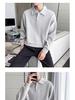Men's Youthful Lapel Sweatshirt: Trendy Long Sleeve Polo, Stylish Autumn T-Shirt, Versatile Cool Student's Brand Top