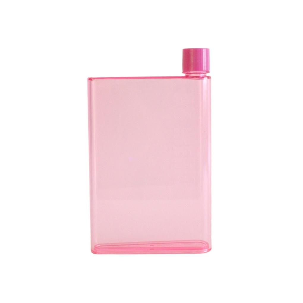 Paper Cup Rectangle Water Bottle Beverage Bottles Book Portable Notebook Sport Kettle Camping Climbing Pink 420ML