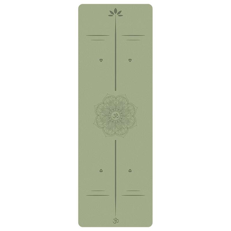 OEING Non-slip Rubber Yoga Mat with Mandala Alignment Line