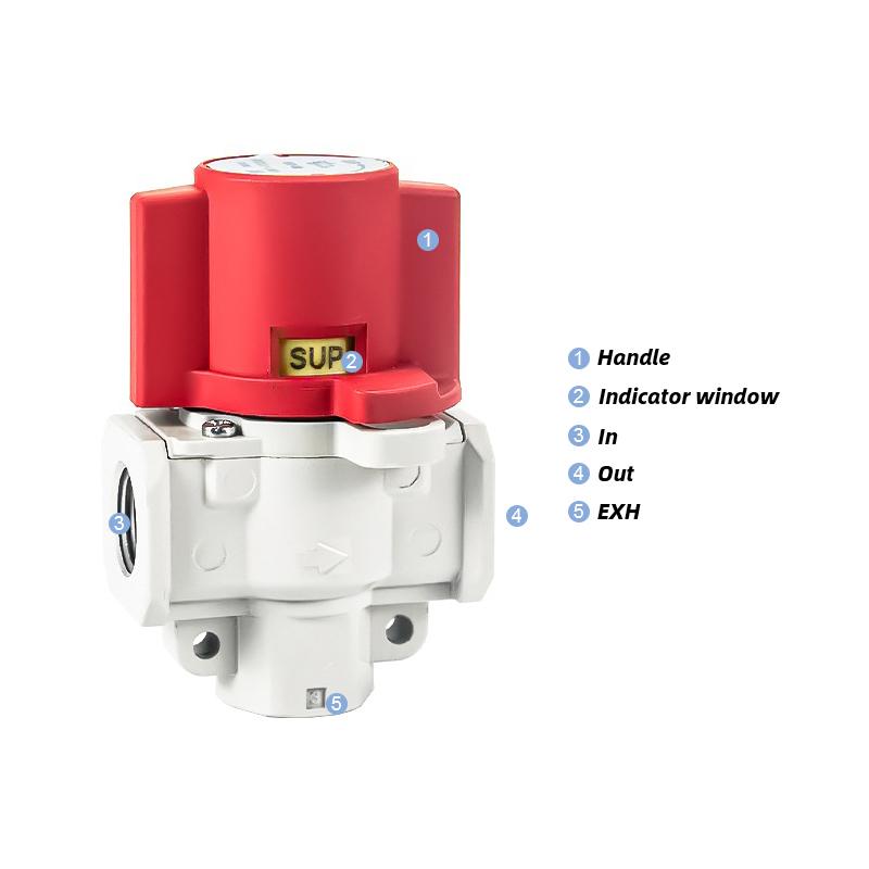 Pneumatic Residual Pressure Relief Valve VHS Series VHS20-01A VHS20-02A VHS30-02A VHS30-03A VHS40-03A VHS40-04A