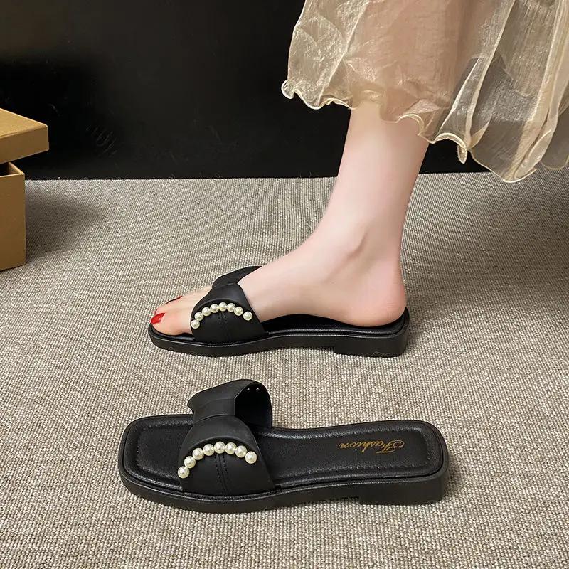 Woman Slippers Pearl Outside Slides Designer Luxury Korea Style Wholesale On Sale Sandals Promotion Top Designs Shoes for Women