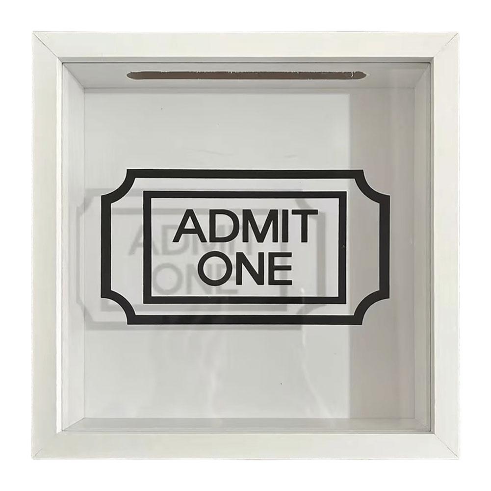 Shadow Box Frame with Slot On Top Money Box Top Loading Display Case Frame for Travel Sporting Events Concert Ticket Stubs