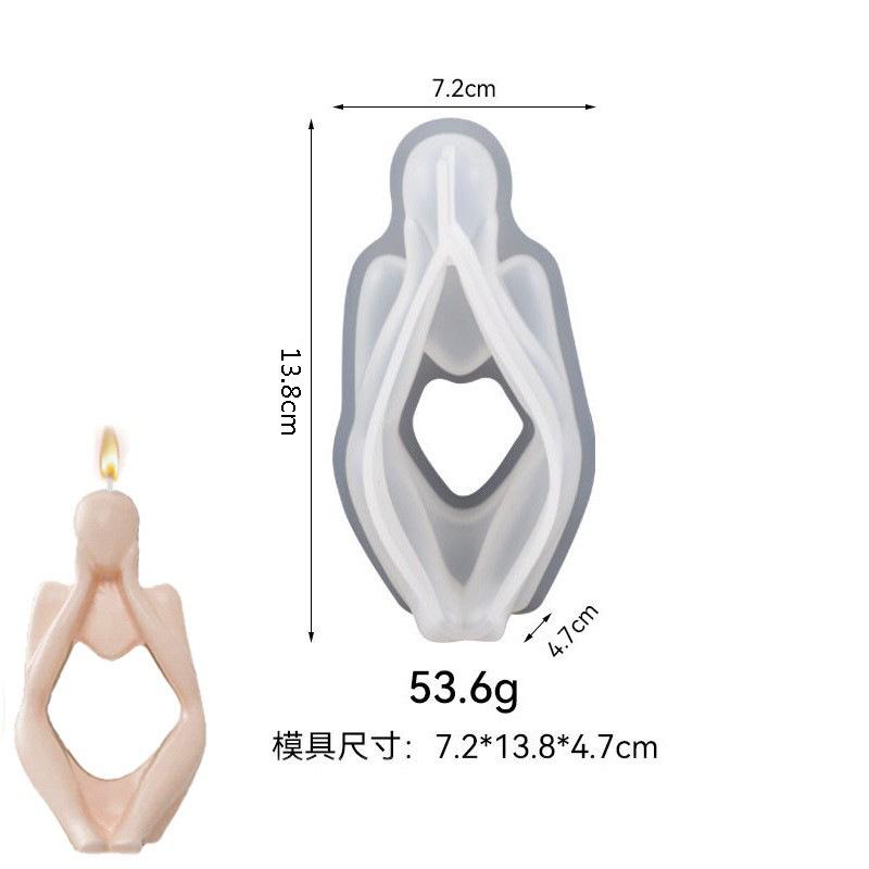 3D Abstraktes Denkporträt Kerze Silikonform DIY Nordische Kunst Abstraktes Menschlicher Körper Gipsform Epoxidharz Handwerk Heimdekor