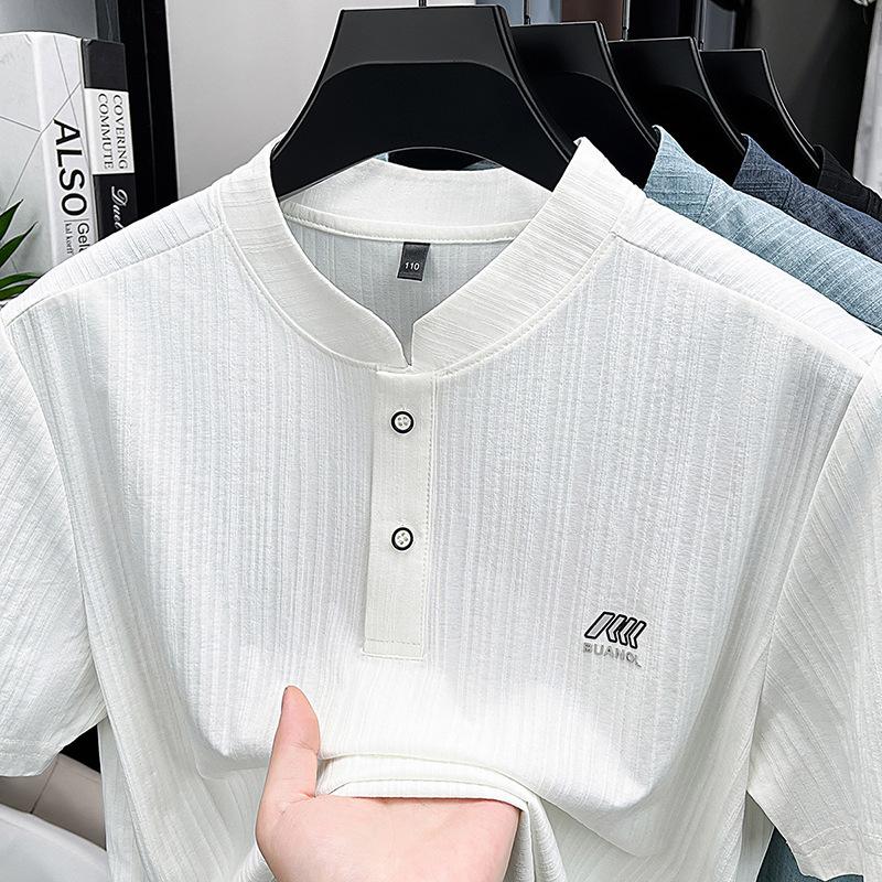 Minimalist Wind Summer Men s Short Sleeve Embroidered T-Shirt M