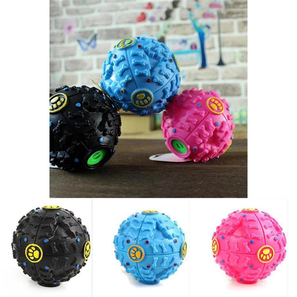 Brinquedo de Borracha Esmaltada com Squeaker e Dispensador de Petiscos Resistente à Mastigação Brinquedo Interativo para Cães Para Treinamento de Filhotes