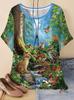 T-shirt Animali Estive Cervo Scoiattolo Stampa 3D Donna Girocollo Manica Corta T-shirt Casual Tee Harajuku Y2K Top Abbigliamento Femminile