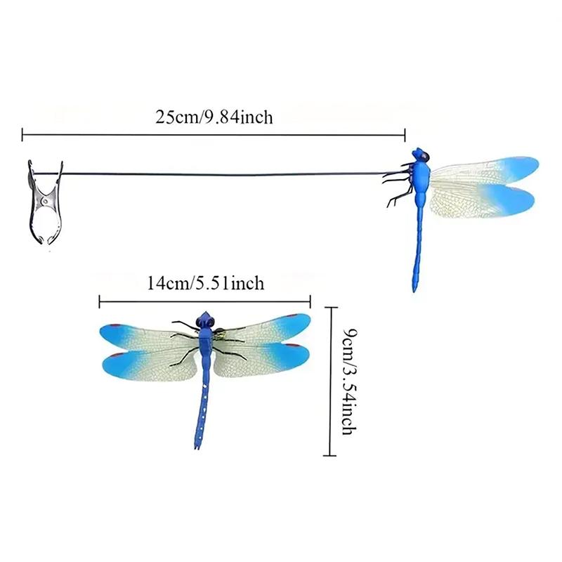 20-3Stk Libellen Hutclip Realistischer Libellenclip Insektenabweisender Libellen Hutclip Insektenabweisend Outdoor Garten Libellen Deko