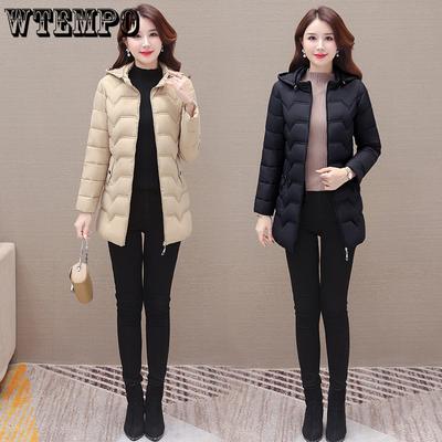 Middle-aged Women's Parkas Basic Jackets Autumn Winter Hooded Coats Cotton Winter Jacket Womens Mama Overcoat