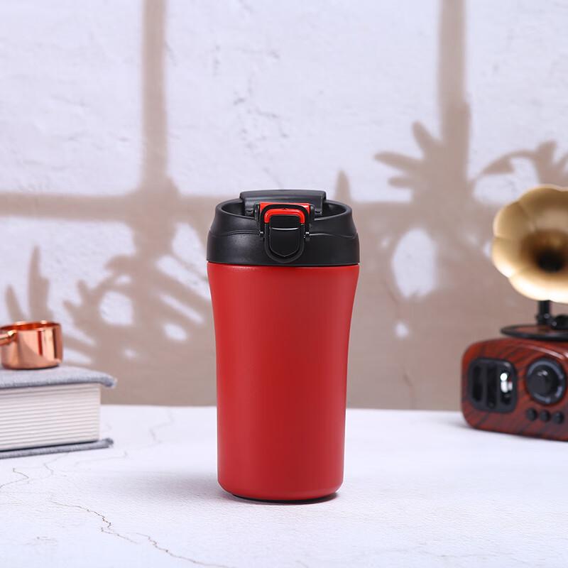Shangqi Portable Stainless Steel Insulated Coffee Mug with Straw