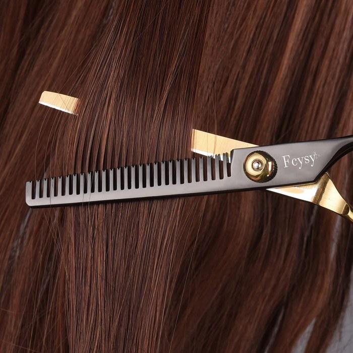 Fcysy Hair Cutting Scissors Set, 8PCS-Gold