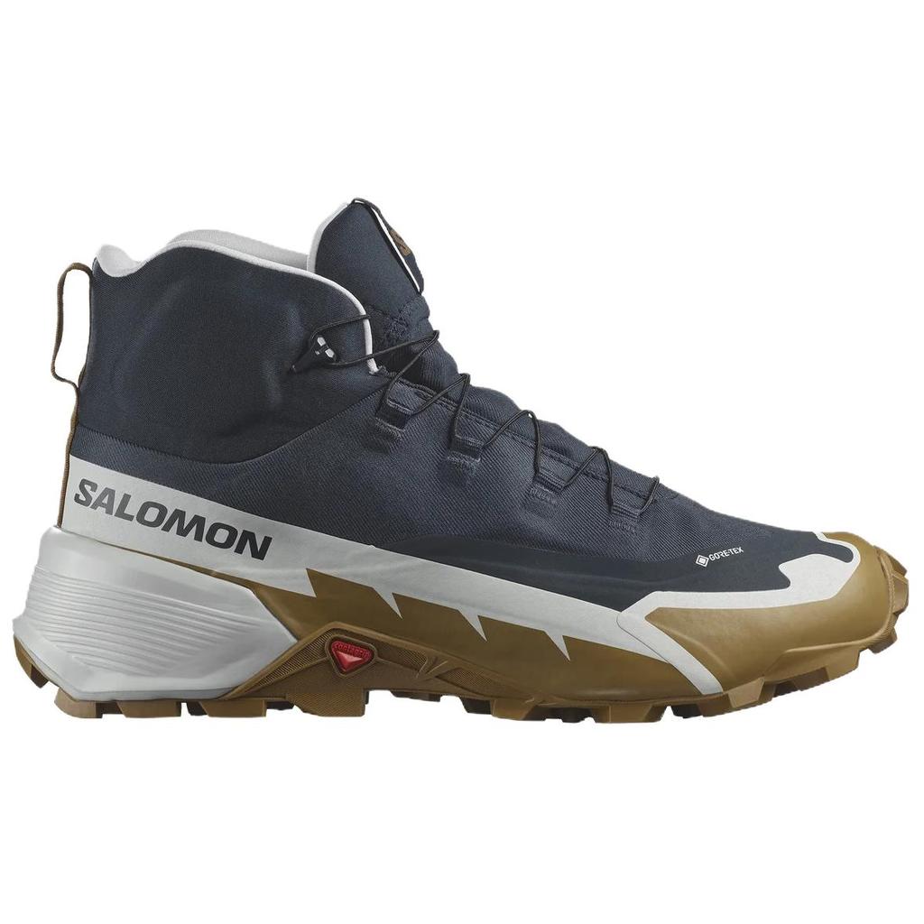 SALOMON Cross Hike 2 Mid GORE-TEX ნახშიროვანი ბრინჯაოსფერი ყავისფერი მამაკაცის სნიკერები ნაცრისფერი მყინვარულ-ნაცრისფერი L47451400