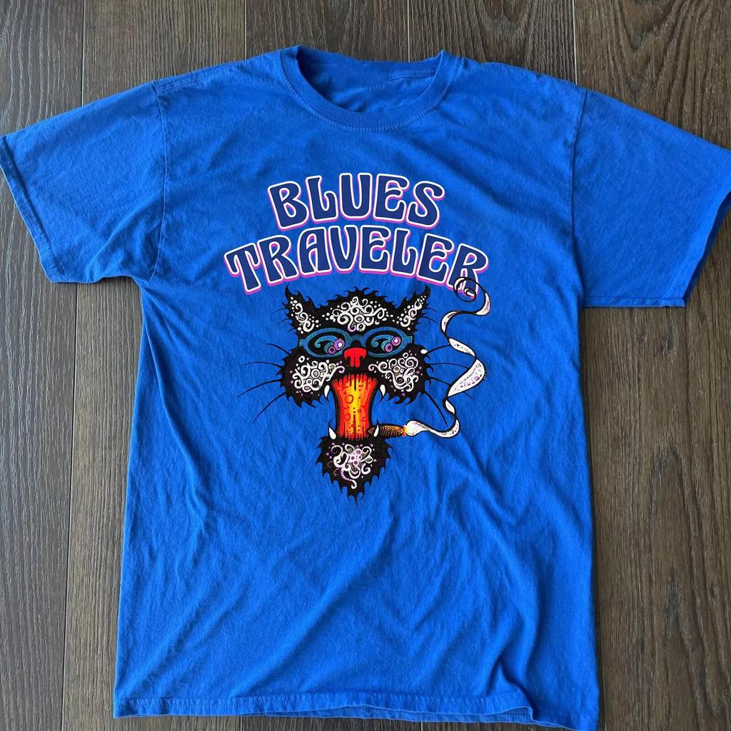 Vtg Blues Traveler 2017 Concert Cotton Blue All Size T Shirt For Men UR093