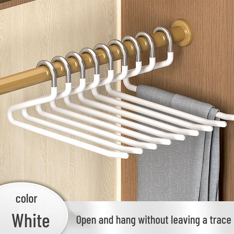 Swan-Shape Short-Neck Pant Hanger with Clips, 25 Pack (8cm)