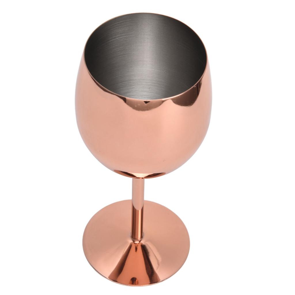 350ml Red Wine Glass Stainless Steel Goblet Titanize Cocktail Champagne Glass for Kitchen Party Bar