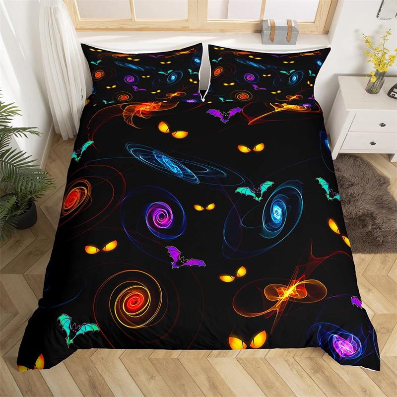

Halloween Duvet Cover Cartoon Pumpkin Twin Comforter Cover Lantern Bedding Set Ghost Quilt Cover For Kids Boys Girls EU single(135x200cm)