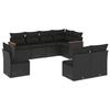 VidaXL Salon de Jardin avec Coussins 8 pcs, Canapés de Terrasse, Ensemble de Meubles de Patio, Mobilier d'Extérieur, Noir 3258443