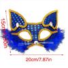 Masquerade Mask Foxes Mask Halloween Costume Mask Sequins Cats Mask Half Face Mask for Party