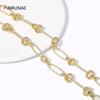 DIY Jewelry Making Supplies High Quality 14K Gold Plated Brass Sweater Chain Handmade Jewelry Crafts Necklace Accessories