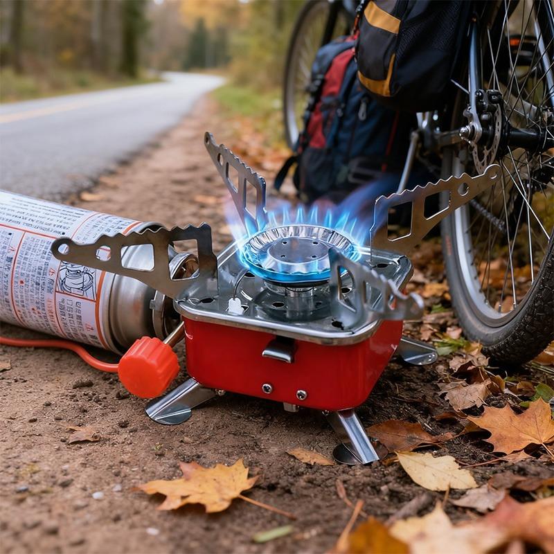 Mini High-power Windproof Cassette Stove Portable Foldable Gas Stove Outdoor Camping Hiking Picnic Barbecue Compact