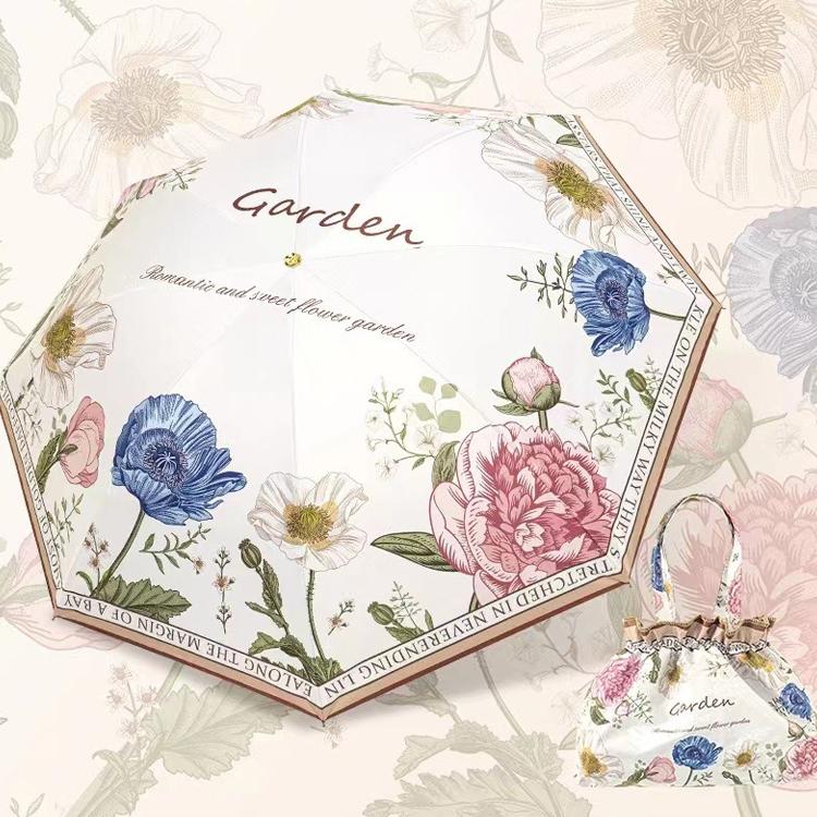 

Женский двухслойный солнцезащитный зонтик, непромокаемый зонтик с масляной живописью