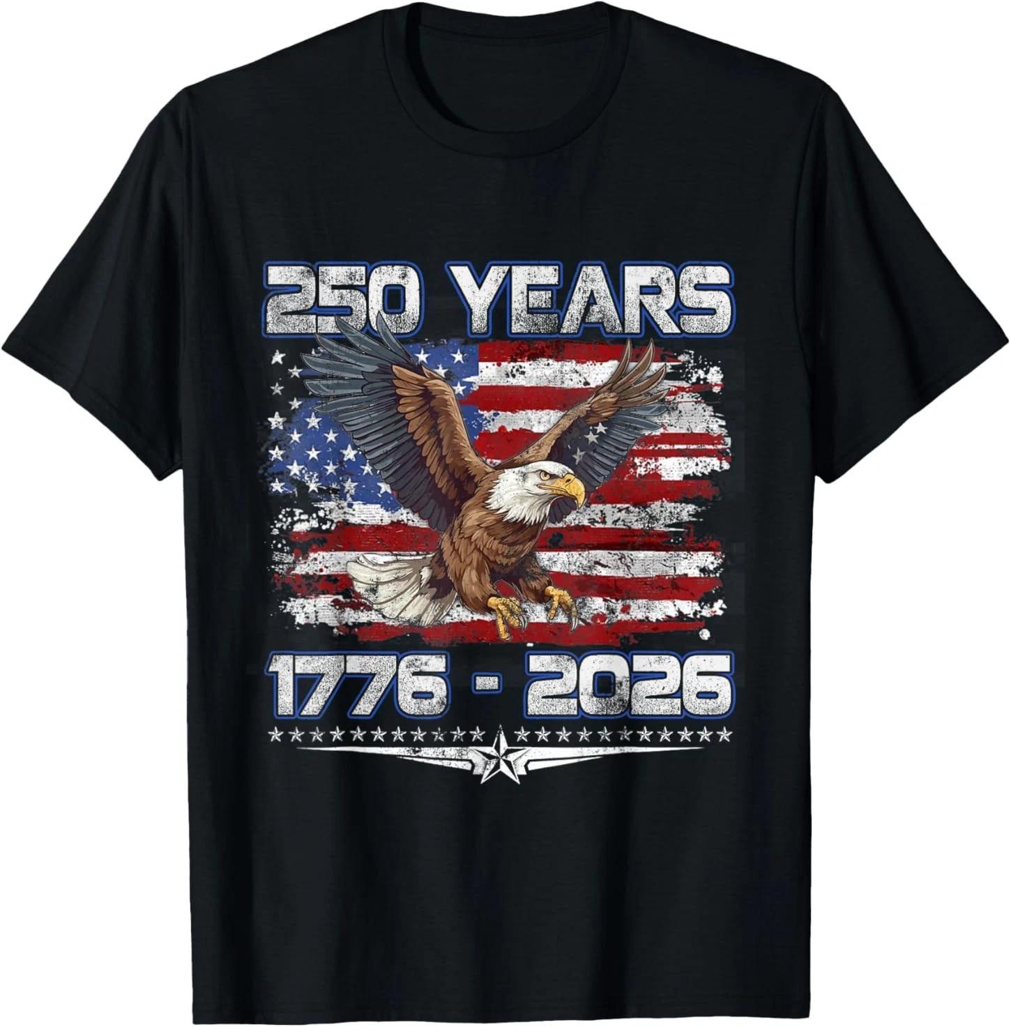 American Flag Eagle Shirt 250 Years 250th Birthday 1776-2026 T shirt S