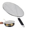 Stainless Steel Anti Oil Splash Cover 29cm/33cm Fine Mesh Splatter Screen Guard Protector Oil Residues Filter Kitchen Gadgets