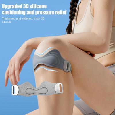 Silicone Patellar Tendon Support Strap Cycling Running Fitness Sports Knee Brace Men Women Adjustable Pain Relief Knee Stabilizer Strap