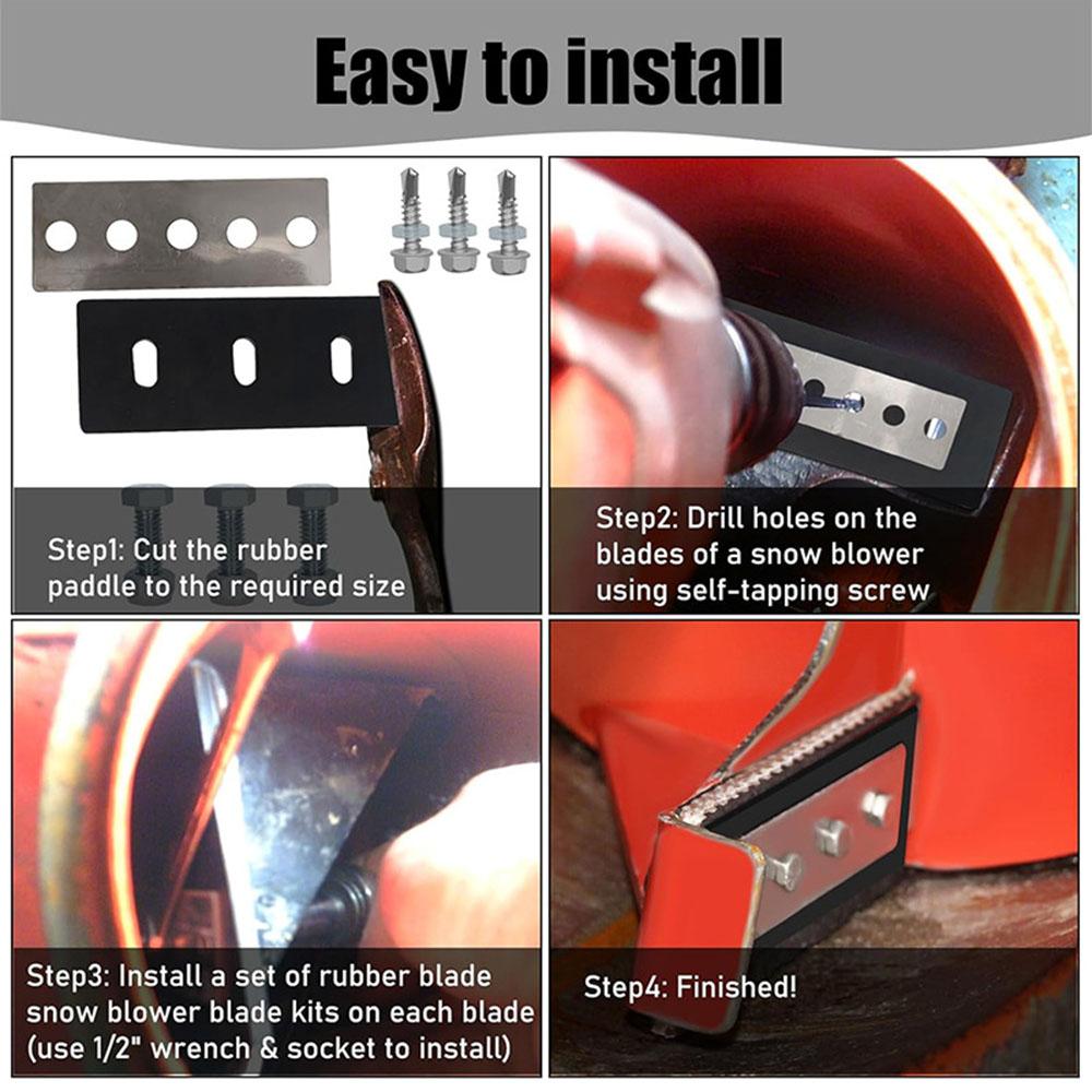 3 Set 3/8" Metal Snow Blower Impeller Modification Kit Replacement