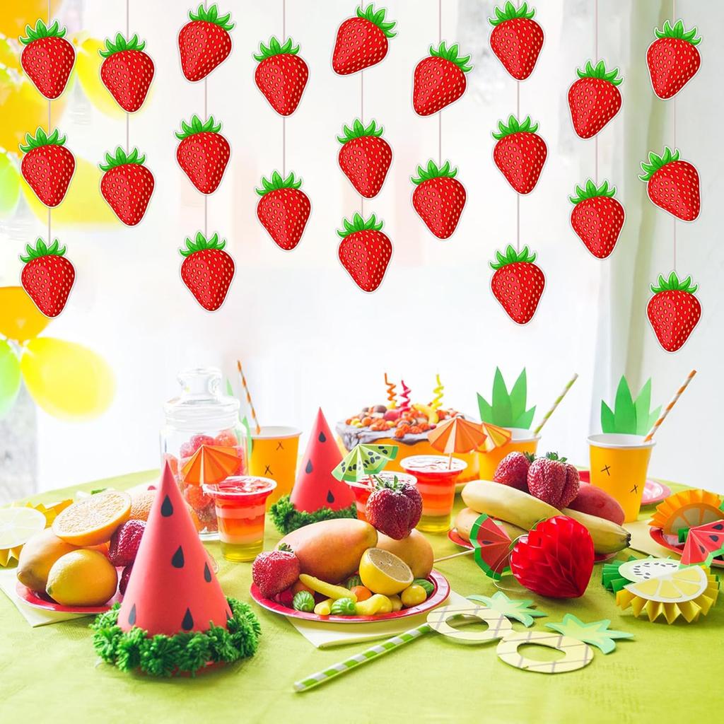 50 PCS Strawberry Cutouts for Bulletin Board Decorations, Strawberry Paper Cut-Outs for Classroom Bulletin Board Wall Decor Teacher Student Craft