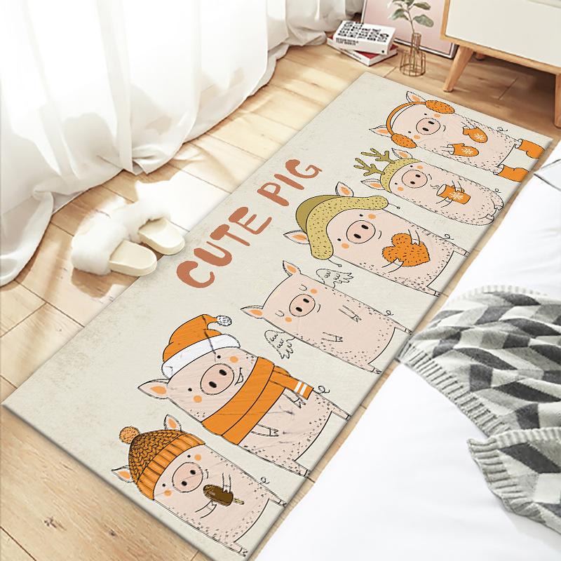 Bedroom Bedside Carpet Cute Room Underbed Floor Mat Small Carpet Long Strip Home Mat