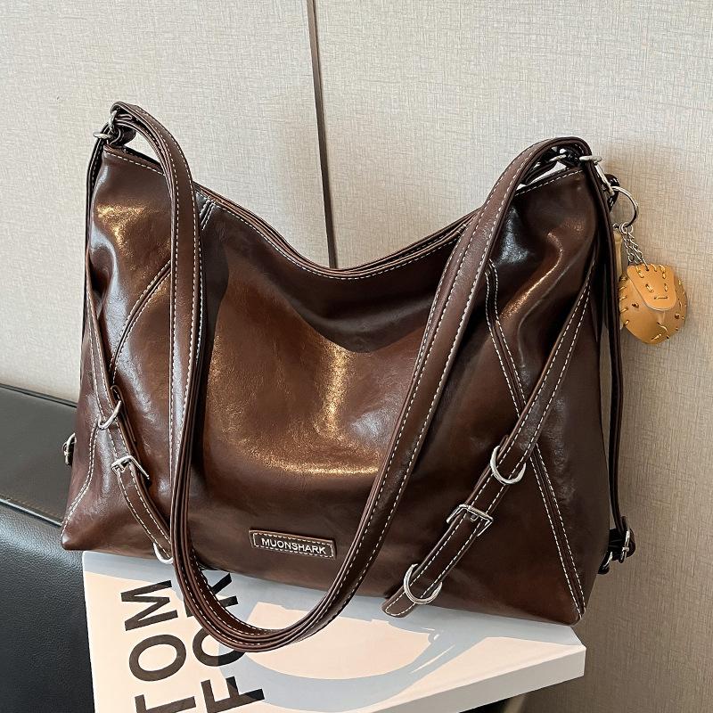 Tote bag women's large capacity 2025 new autumn and winter retro casual shoulder commuter bag multi-functional backpack backpack