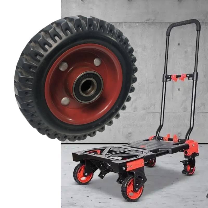 Cart Rubber Flat Universal Wheel Silent Swivel Casters Tools Equipment Durable