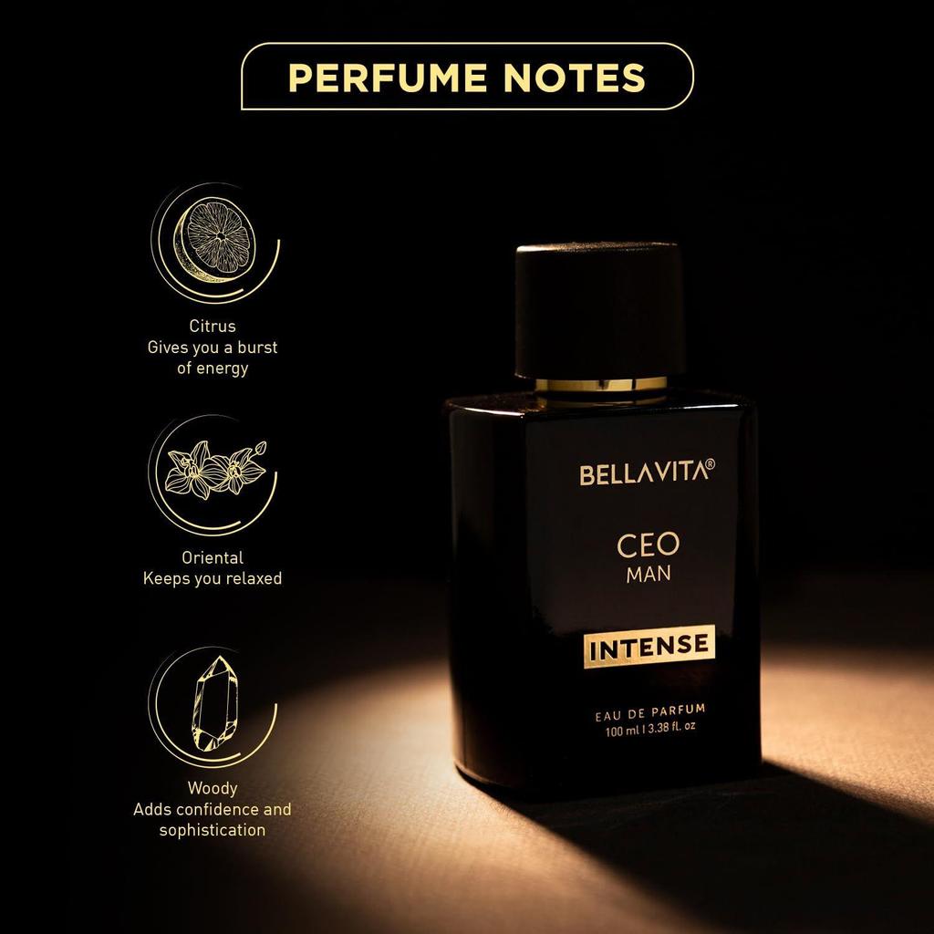 Bella Vita Luxury CEO Men Intense Long Lasting Perfume for Man|Bergamot, Lavender & Orchid | Citrus, Woody and Musky Premium Fragrance Scent