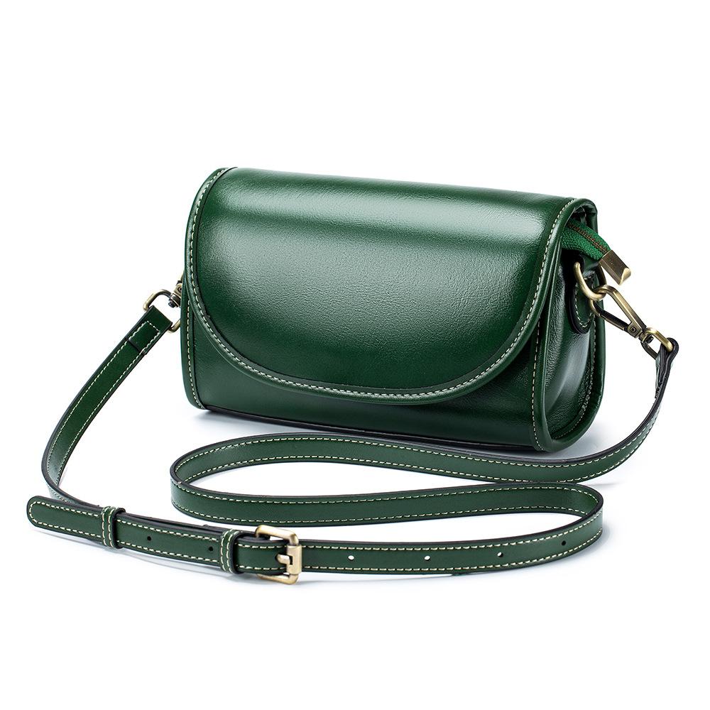 Women's Lightweight Small Crossbody Bag, Summer Genuine Leather Phe & Coin Purse, Cute Shoulder Messenger Pocket for Commuting
