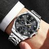 LOUIE JUELEN Men's Quartz Watch Water Resistant Swiss Watch Men's Model Stainless Steel Large Dial Business Quartz Watch reloj