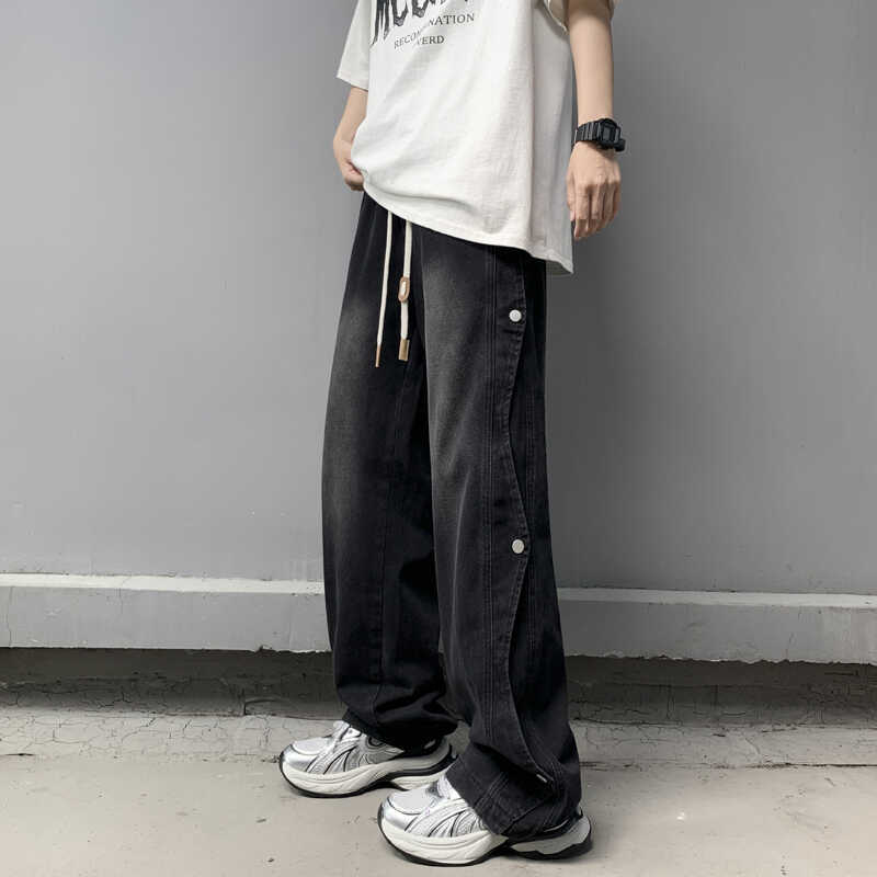 

Мужские рваные джинсы JYL Американский стиль High-Street Осенний новый дизайн Джинсовые брюки S амарантовый