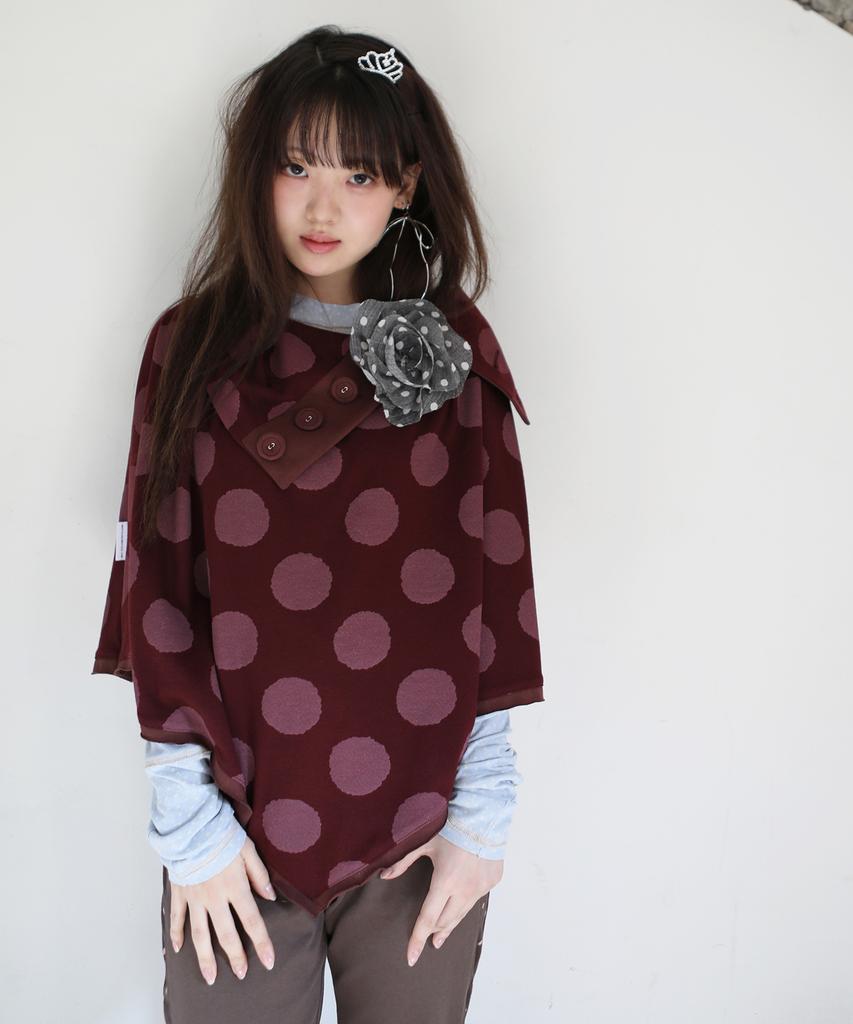 Nofficial Noffice Multi-Way Dot Cape Skirt Wine