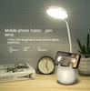 Fashion Multi-functional Pen Container Student Bedroom Desktop Touch Dimmer the Led Lamp That Shield an Eye USB Charger Plug