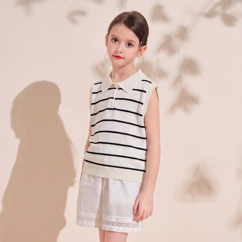 Montagut Girls  Summer Striped Sleeveless Knit Top 150