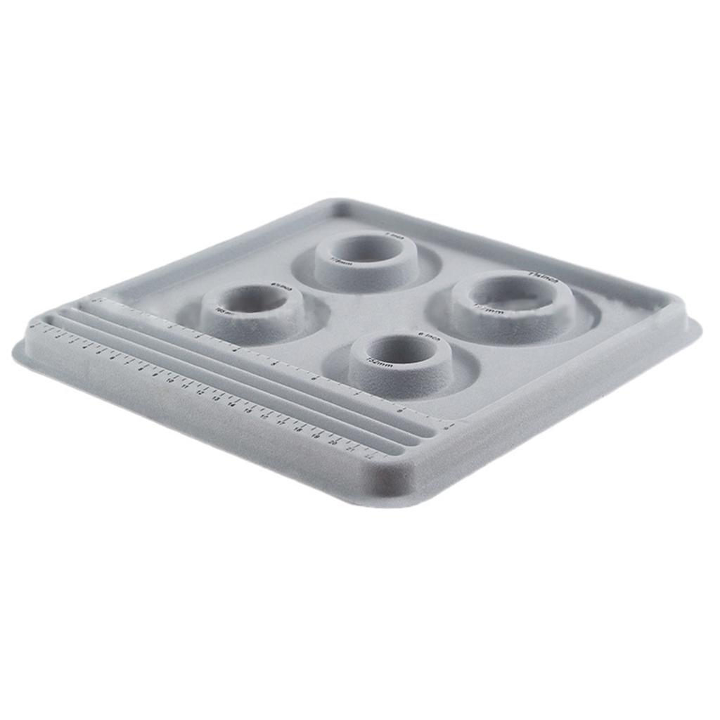 Tavola di Design per Braccialetti Rotondi, Tappetini Tavola per Perline, Organizer per Perline Collane, Vassoio Attrezzo per Creazione Gioielli Grigio