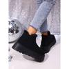Women's Plus Size Ankle Snow Boots Winter New Minimalist Platform Warm Fleece Lined Boots